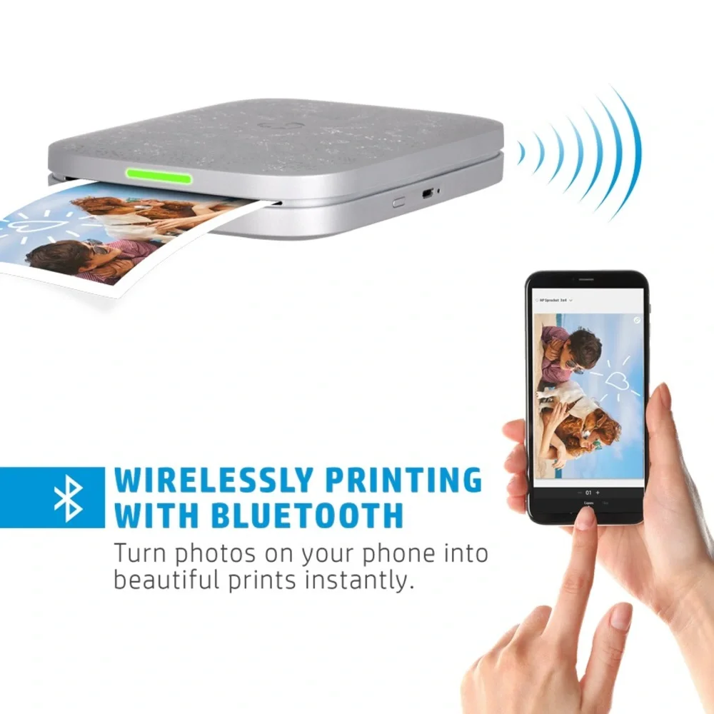 HP Sprocket Portable Photo Printer + 2x3